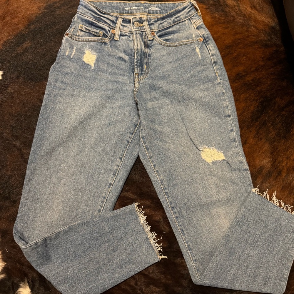 Old Navy Light Blue Straight Leg Jeans